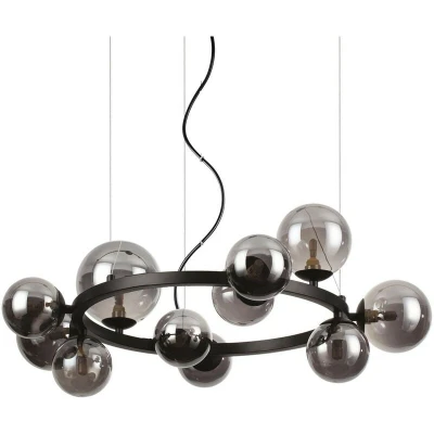 Image of Perlage 11 Light Round Globe Pendant Ceiling Black