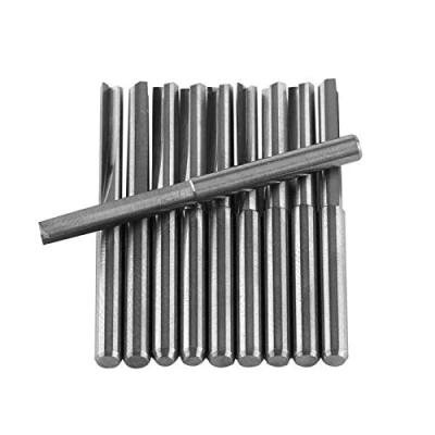 Image of Akozon Milling Cutters, Double Edged Straight Slot Cutter 10pcs 1/8inch 3.175mm End Mill CNC Cutting Tools Flutes
