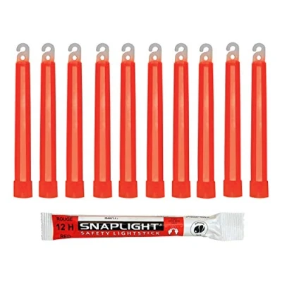 Image of Cyalume Technologies SA8 108078AM Red Snaplight Lightsticks, 15Cm, 12 Hours, Made In France (Pack of 10)