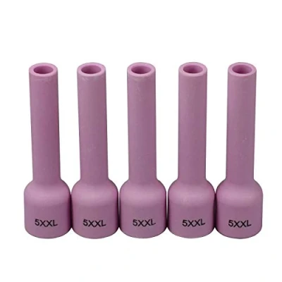 Image of RIVERWELD TIG Gas Lens Alumina Nozzle Ceramic Cup 53N59XXL (#5XXL) Fit PTA DB SR WP 9 17 18 20 25 26 Welding Torch 5pk