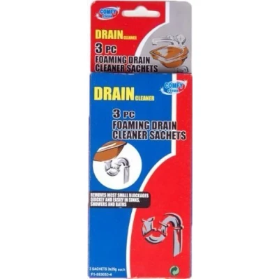 Image of Foaming Drain Cleaner Sachets 3 X 25G by Comfy Clean