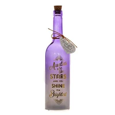 Image of Boxer Gifts Aunties are Like Stars Light Up LED Starlight Bottle Meaningful Gift for Aunty, Soft Plum