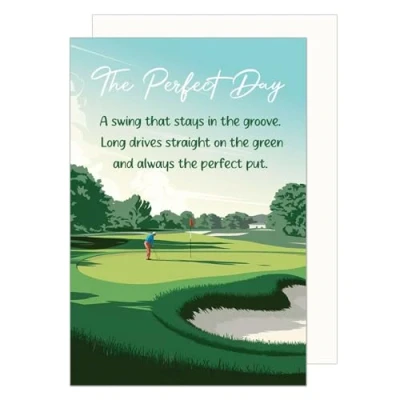 Image of Edition Seidel Premium Birthday Card with Envelope. Greeting Happy Man Woman Golf Funny Humour (G3697 SW024)