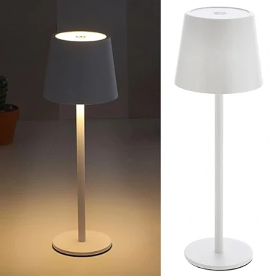 Image of Cepewa Table Lamp Touch Function Fully Dimmable 3 White Tones 9 x 26 cm 45 Lumen 48 LEDs USB Charging Cable (1 White)