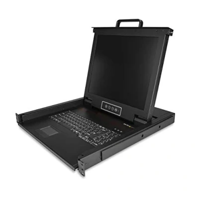 Image of StarTech.com Rackmount KVM Console Single Port VGA with 17&quot; LCD Monitor for Server Rack Fully Featured Universal 1U Drawer w/Cables &amp; Hardware USB Support 50,000 MTBF (RKCONS1701)