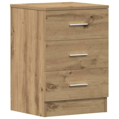 Image of vidaXL Nightstand Engineered Wood Bedside Table Artisan Oak 38x35x55 cm Modern Bedroom/Living Room Decor