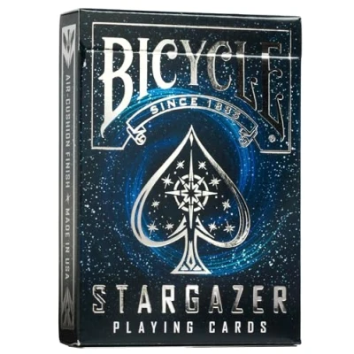Image of Bicycle Stargazer Playing Cards 1 Deck, Air Cushion Finish, Professional, Superb Handling &amp; Durability, Great Gift For Card Collectors, Black