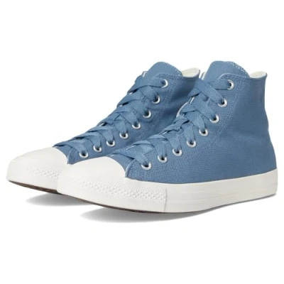 Image of Converse Chuck Taylor ALL STAR Unisex Hightop trainers, Size: 9, Lakeside blue/light blue/vintage white Textile