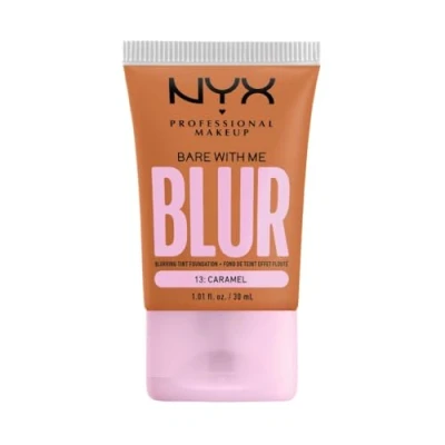Image of NYX Professional Makeup Blurring Tint Foundation, Medium Coverage, Matte Finish, With Niacinamide, Matcha and Glycerin, 12 Hours Hydrating, Bare Me Blur, 30 ml, Shade: Caramel