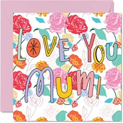Image of Heartfelt Birthday Cards for Mum Look What I Made Happy card from Daughter Son, Mum, 145mm x Special Greeting Mama Mom Mummy