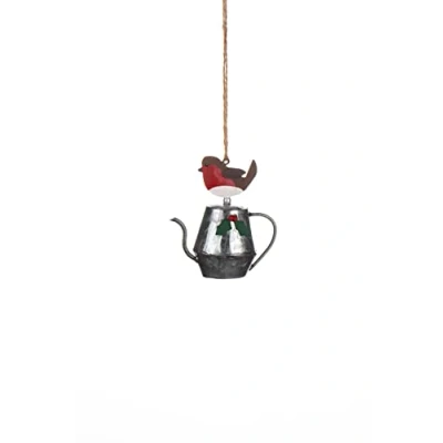Image of Shoeless Joe Robin Teapot Christmas Tree Decoration