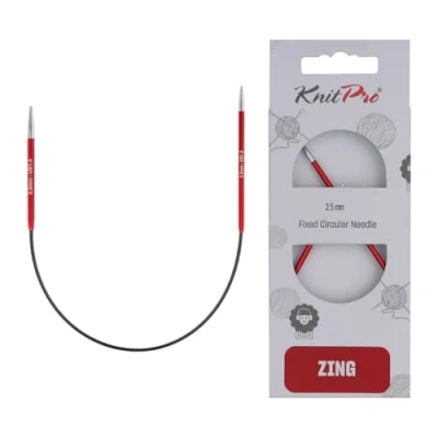 Image of KnitPro Zing Circular Needle 25cm 2.50mm 3pcs, Red