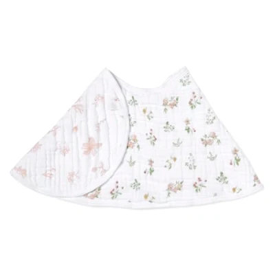 Image of Aden + Anais Essentials Baby burpy bib, 100% Cotton Muslin, Soft Absorbent 4 Layers, Multi use Burp Cloth and 22.5 x 11, Single, Country Floral