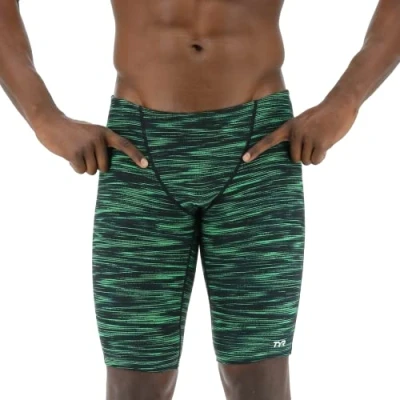 Image of TYR Men&#039;s Durafast Elite Athletic Jammer Swimsuit Swim Trunks, Green Fizzy, 36