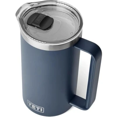 Image of YETI Rambler Pitcher, Vacuum Insulated, Stainless Steel with MagSlider Lid, Navy, 34 oz (1005 ml)