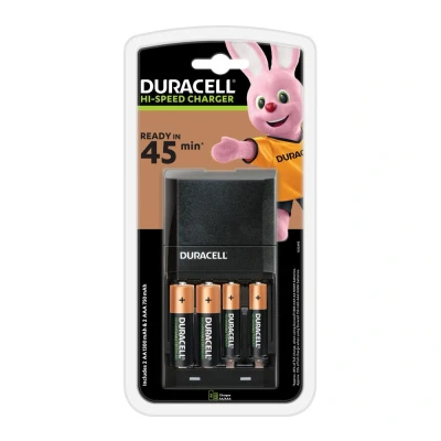 Image of DURACELL CEF27 4 Battery Charger with Batteries