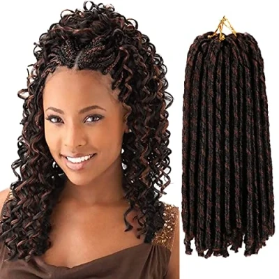 Image of Straight Faux Locs Crochet Hair, 4 Packs Soft Hair Locs, Dreadlocks 2 STYLE in ONE (4 Packs,#4 30