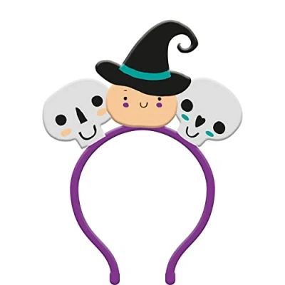 Image of Folat 67989 Tiara Halloween Witch Headband, Party Headpiece, Head Accessories, Props