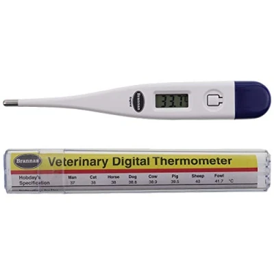 Image of Digital Vets Thermometer For Pet Owners of Dogs Cats Horses Animals With FREE Veterinary Hobday&#039;s Spec Chart