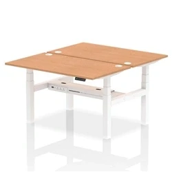 Image of Air B2B 1400x800mm Height Adjustable 2P Bench Desk CP Oak/White