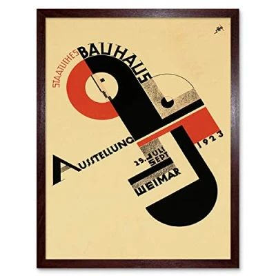Image of Wee Blue Coo Exhibition Bauhaus Weimar Germany Art Print Framed Poster Wall Decor 12x16 inch
