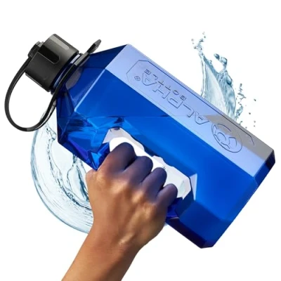 Image of Alpha Designs XXL Gym Water Bottle 2L 2.4 Litre / 2400ml Large Jug BPA Free &amp; Leakproof Keg Blue