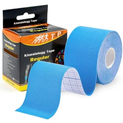 Image of Kinesiology Tape 5m Roll, Support Muscle Tape, Elastic Therapeutic Sports Waterproof Physio Body for Exercise, Pain Relief (Blue)