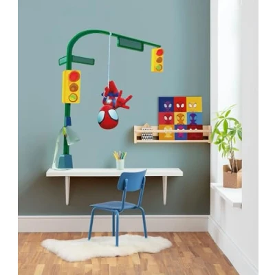 Image of Komar Wall Sticker Spidey and His Amazing Friends Lamp Swing Size 50 x 70 cm Marvel Children&#039;s Room Colourful