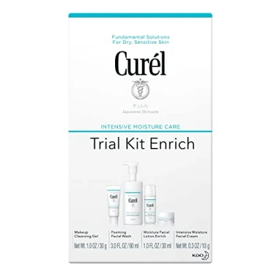 Image of Curél Enrich Trial &amp; Travel Kit, 2 Week Skincare Routine for Dry, Sensitive Skin