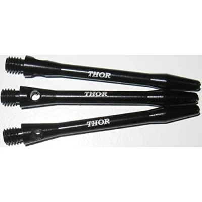 Image of THOR DARTS ®™ aluminium shafts, 47 mm, medium dart 1 set = 3 pieces, black