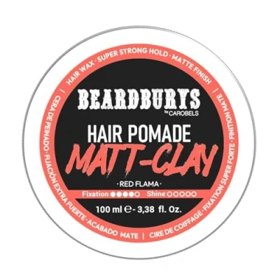 Image of Beardburys Matte Hair Clay for Men, Extreme Hold and Finish, Water based Styling Immaculate Style that Lasts all Day, 100ml