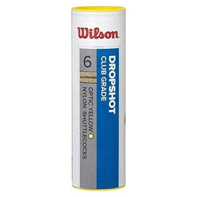 Image of Wilson Dropshop Tube Shuttlecocks , Yellow, One Size, 6 Pack