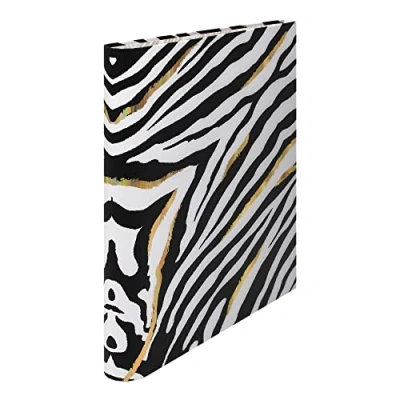 Image of Pukka Pad, Wild A4 Preloaded Rollbound Ringbinder includes Personal Details and Planner Pages Comes with 5 Part Dividers Standard D Ring Mechanism Zebra