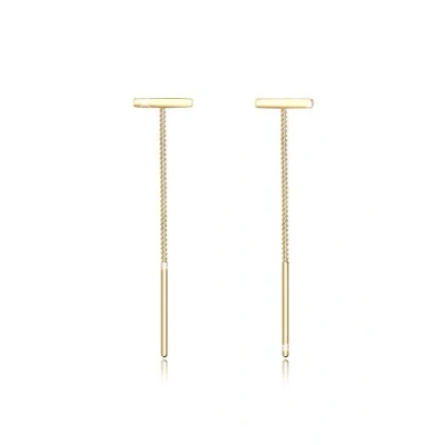 Image of Elli Earrings Ladies Ear Hanger Pull Through Rod Geo Trend in 925 Sterling Silver