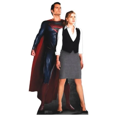 Image of STAR CUTOUTS DC Comics SC664 Superman and Lois Lane Cardboard Cut Out, Solid, Multicolor, Regular