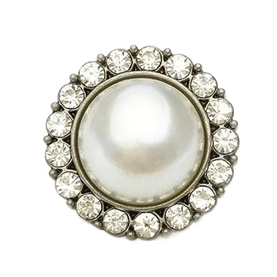 Image of Buttons Pearl Button Top Women&#039;s Round Diamond Accessories, Color 4, 20mm (5 Pieces)