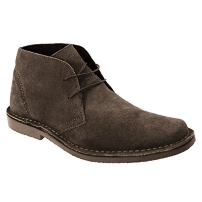 Image of Roamers Mens Real Suede Classic Desert Boots (7 UK) (Dark Brown)