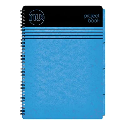 Image of NU: Notebooks Craze Cloud Range A4 Project Book Wirebound Notebook Stationery Ruled Notepad Blue 150 Pages NU004006 FSC BL
