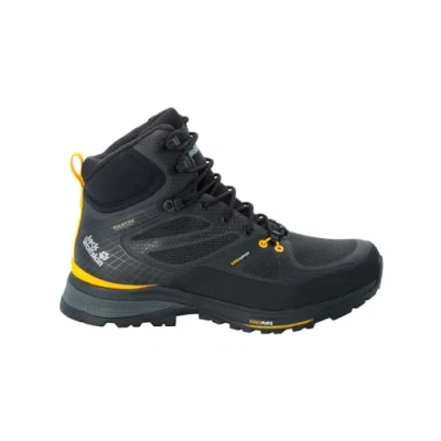 Image of Jack Wolfskin Men&#039;s Force Trekker Texapore MID M Walking Shoe, Black/Burly Yellow XT, 10.5 UK