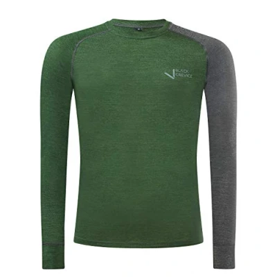 Image of Black Crevice Men&#039;s Merino Wool Long Sleeved Shirt
