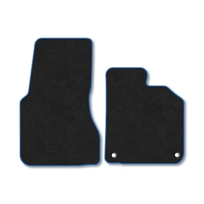 Image of Car Mats Compatible with Smart Fortwo (2014 ) Tailored Fit Blue Carpet Floor Set Accessory Custom 4 Pieces Anti Slip Backing &amp; Binding Trim Edge