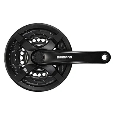 Image of SHIMANO,42/34 / 24 teeth with Chainguard,Fcty301k244cl Tourney/TY FC TY301 chainset 42/34 24, 6/7/8 speed, 150 mm, chainguard, black