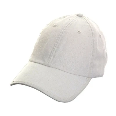 Image of Hawkins Linen Baseball Cap with Buckle Adjuster in 2COLOURS (White)