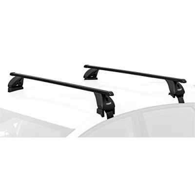Image of Summit SUP 42335S Premium Multi Fit Lockable Roof Bars, Black Steel, Set of 2