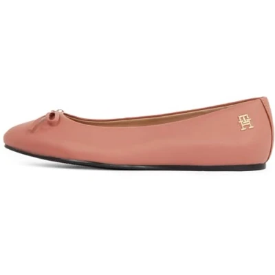 Image of Tommy Hilfiger Women’s Flat Bow Leather Ballet Pumps