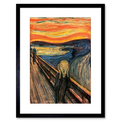 Image of Wee Blue Coo Edvard Munch Scream Old Master Reproduction Framed Wall Art Print