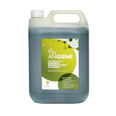 Image of ANIGENE Surface Disinfectant Cleaner (5 Litre Dill Scent) Solution For Use Around Animals &amp; Pets, Kills Bacteria, Viruses, Fungi Yeast Non Corrosive In Made The UK
