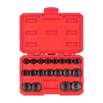 Image of TEKTON 3/8 Inch Drive 12 Point Impact Socket Set, 19 Piece (6 24 mm) SID91306