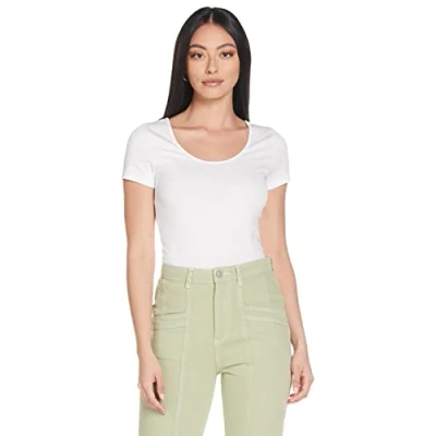 Image of Vero Moda Womens Vmmaxi My Soft U neck Noos T Shirt, Weiß Bright White, M UK