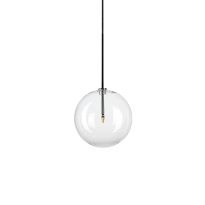 Image of EQUINOXE 20cm Globe Pendant Ceiling Light Chrome